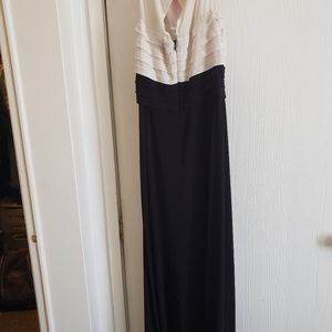 Black and white gown